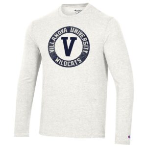 Villanova white long-sleeve tee by Champion
