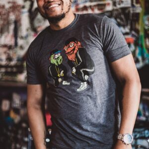 Gritty and Phanatic Charcoal Tee